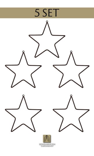 Metallstjärna 36 cm - 5 Set